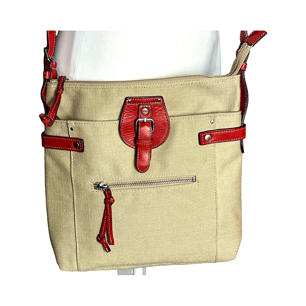 Art Berg of Japan Leather Canvas Crossbody Bag Wheat Red Designer Luxury Rare